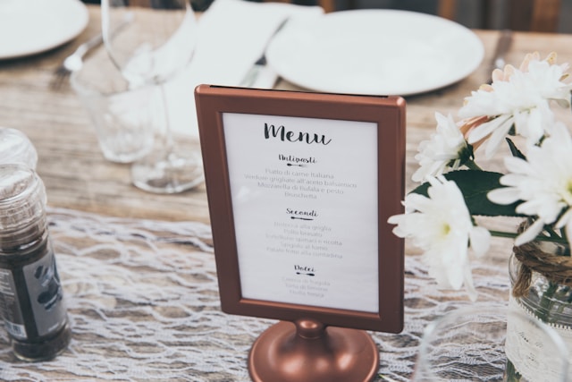 menu tabulka